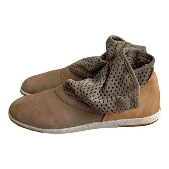 Emu Australia Numeralla Tan Suede Leather Perforated Ankle Boots Women’s 10 - Picture 4 of 6